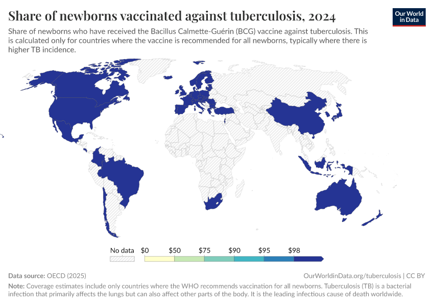 A thumbnail of the "Share of newborns vaccinated against tuberculosis" chart